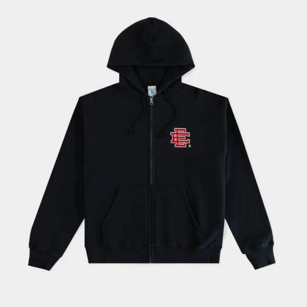 ee basic zip up hoodie black