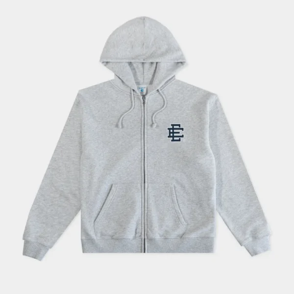 ee basic zip up hoodie grey