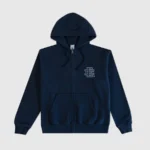 ee basic zip up hoodie navy blue