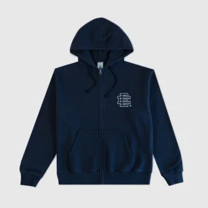 ee basic zip up hoodie navy blue