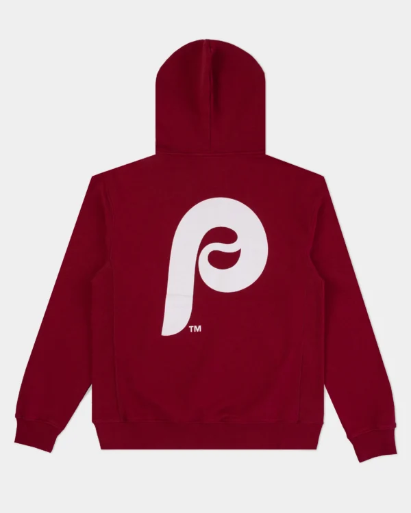 EE Phillies Hoodie Maroon back