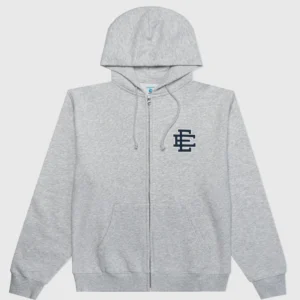 EE Basic heather gray Zip Up hoodie front